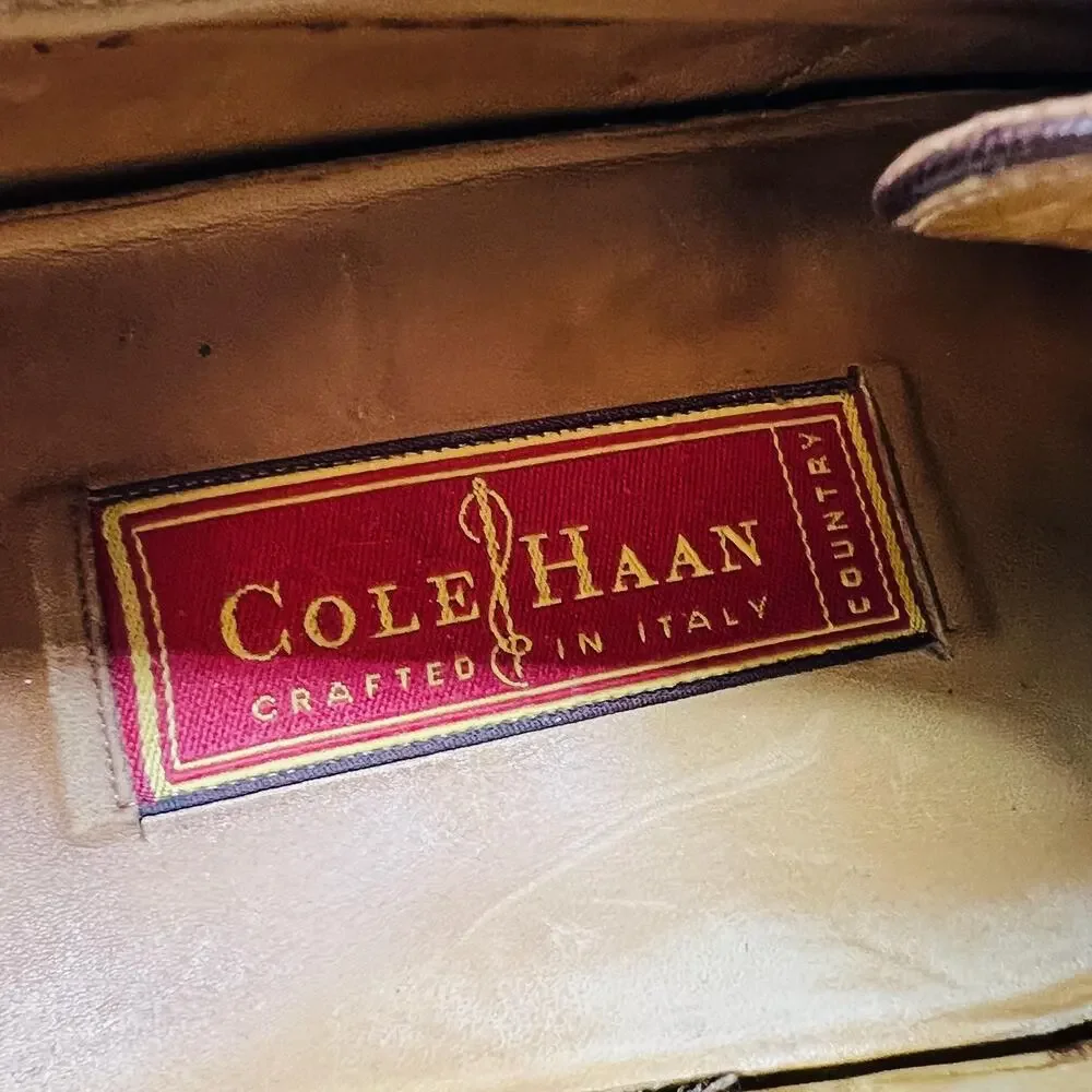 Cole Haan Shoes Mens 9.5 Brown Leather Country Lace Up Moc Toe Casual Vintage